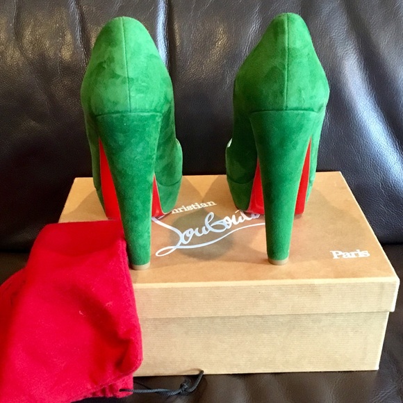 💯AUTHENTIC CHRISTIAN LOUBOUTIN Suede 140 Pumps - Picture 3 of 7